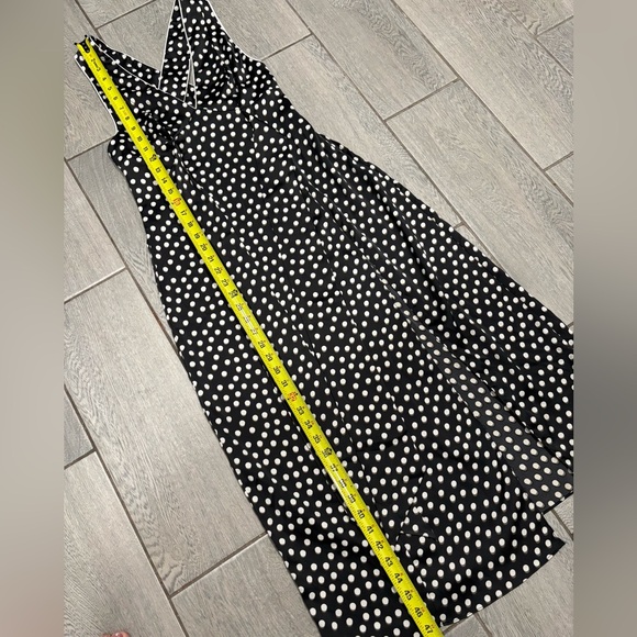 Urban Outfitters Delaney Polka Dot Plunge Dress With Slit Size Small - Picture 8 of 10